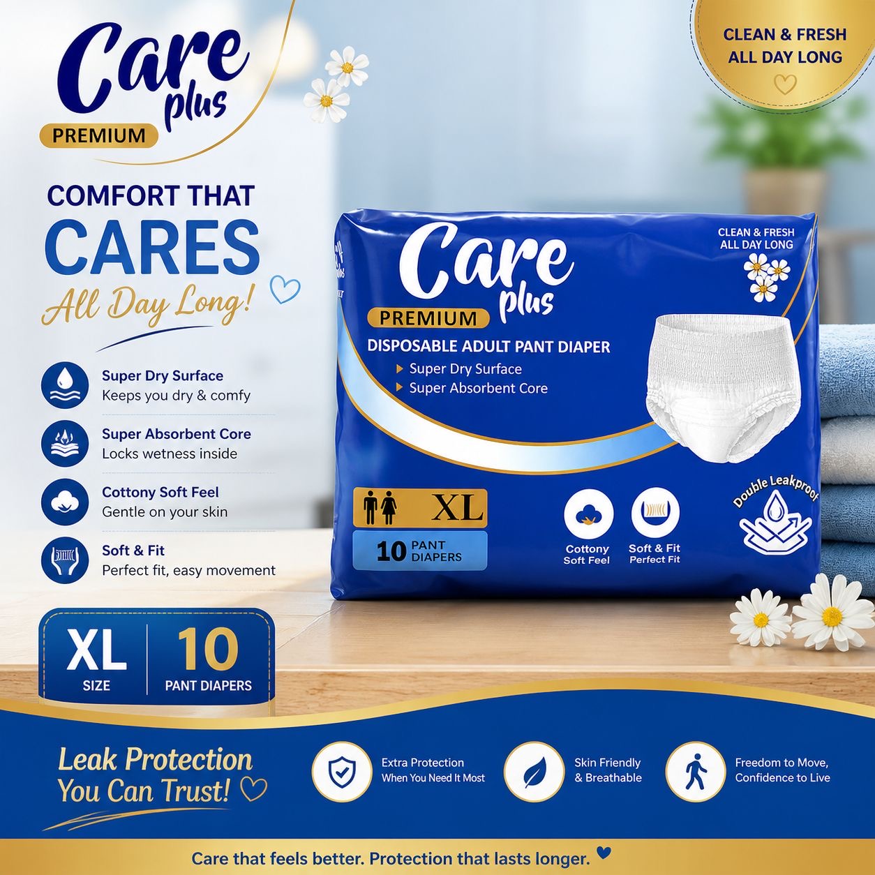 CarePlus | Premium Disposable Adult Pant Diapers